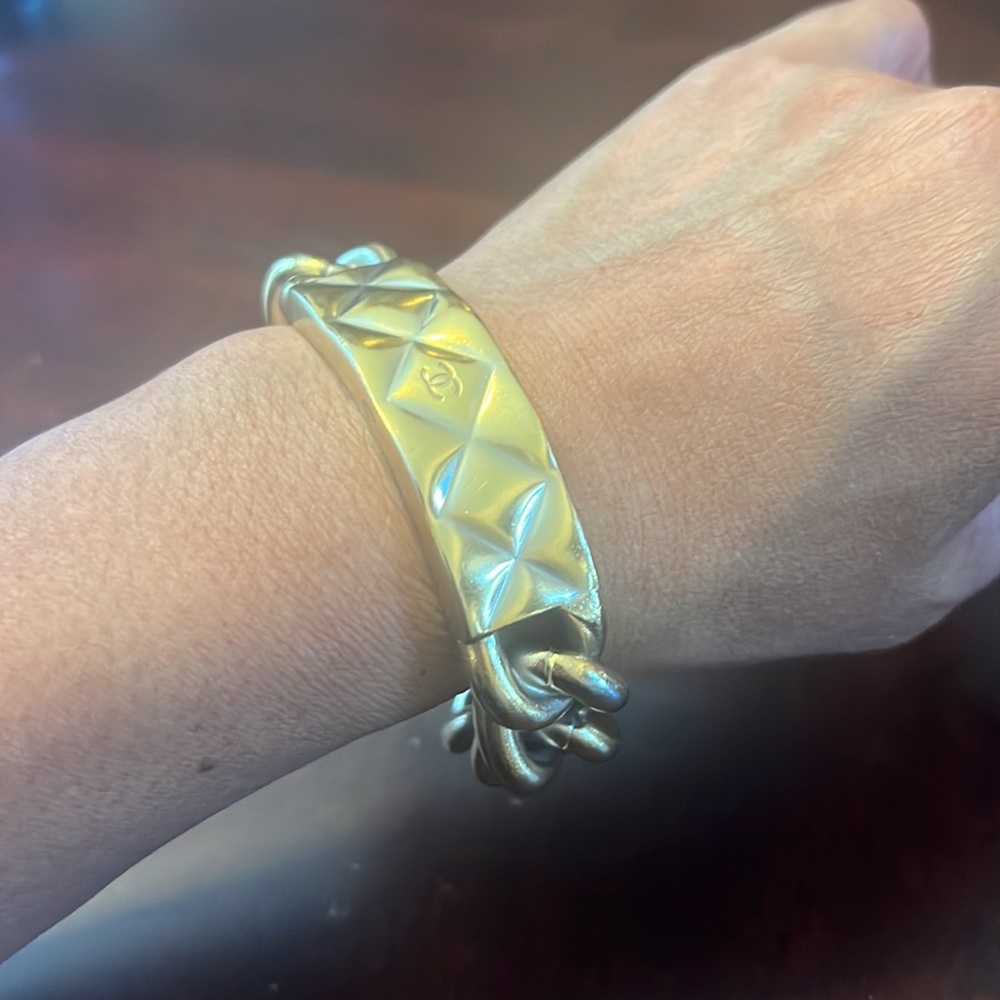 Chanel gold cuff bracelet